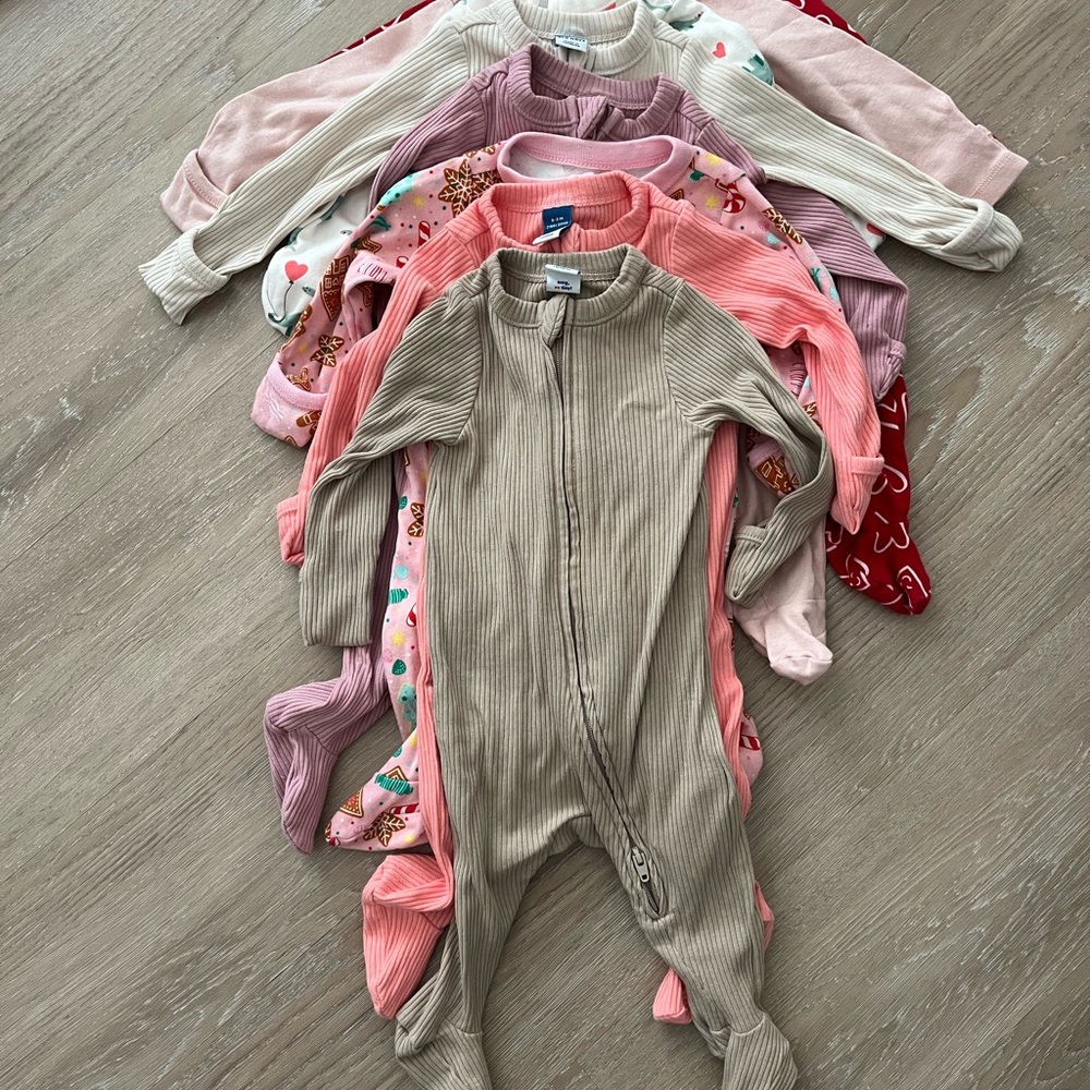 Old Navy Kids 0-3 months 2-way zip onesies